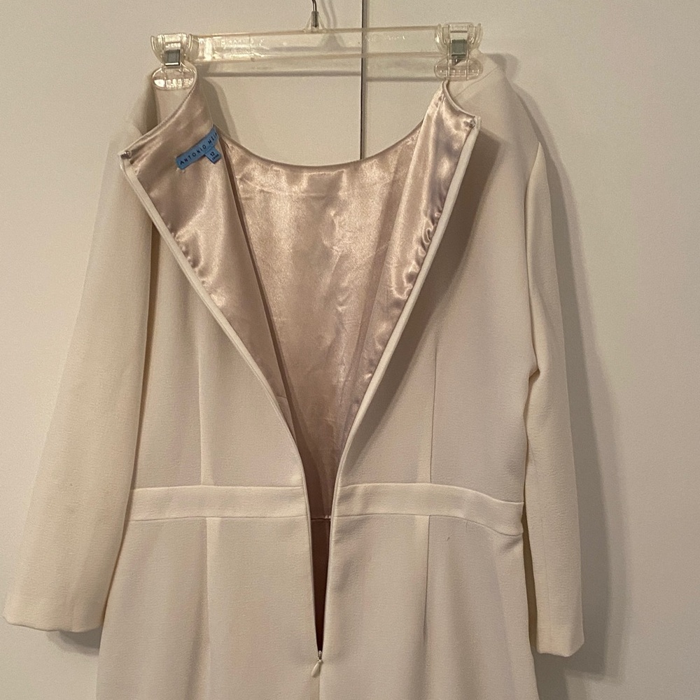 ANTONIO MELANI Cream Long Sleeve Dress - Picture 5 of 6